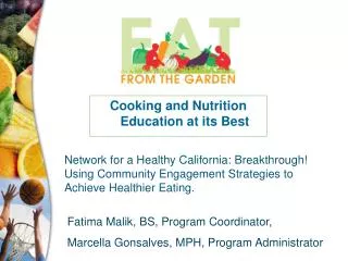 Cooking and Nutrition Education at its Best