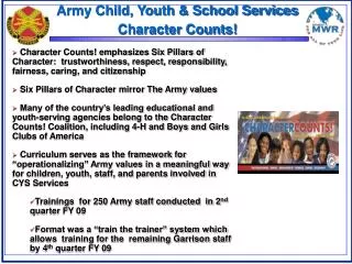 Army Child, Youth &amp; School Services Character Counts!