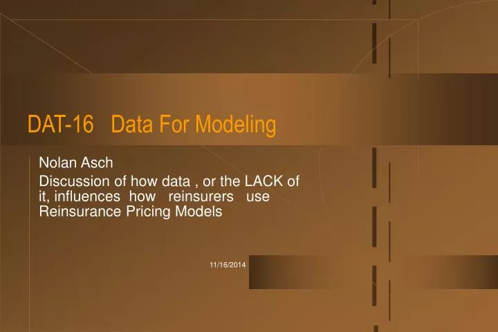 dat 16 data for modeling