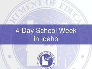 4-Day School Week in Idaho