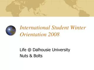 International Student Winter Orientation 2008