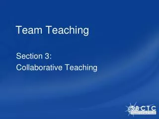 Team Teaching