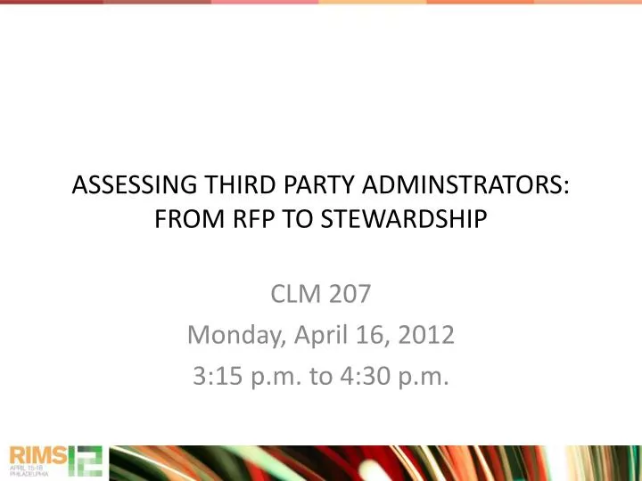 assessing third party adminstrators from rfp to stewardship