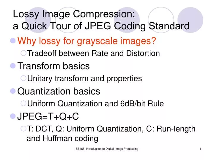 lossy image compression a quick tour of jpeg coding standard