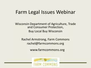 Farm Legal Issues Webinar