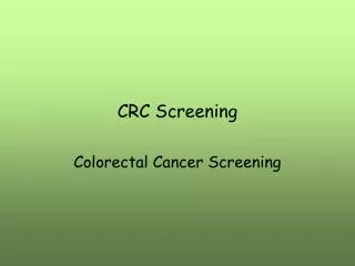 CRC Screening