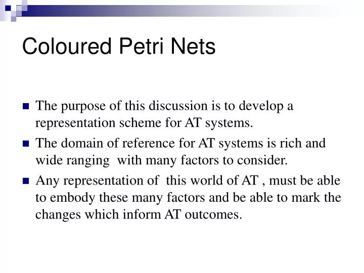 coloured petri nets