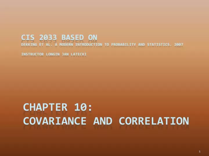 chapter 10 covariance and correlation