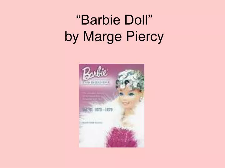 barbie doll by marge piercy