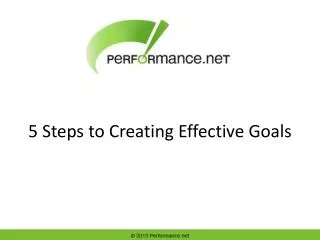 5 Steps to Creating Effective Goals