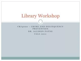 Library Workshop
