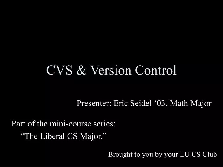 cvs version control