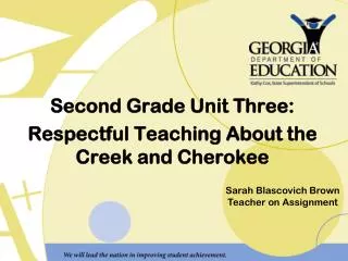 second grade unit three respectful teaching about the creek and cherokee