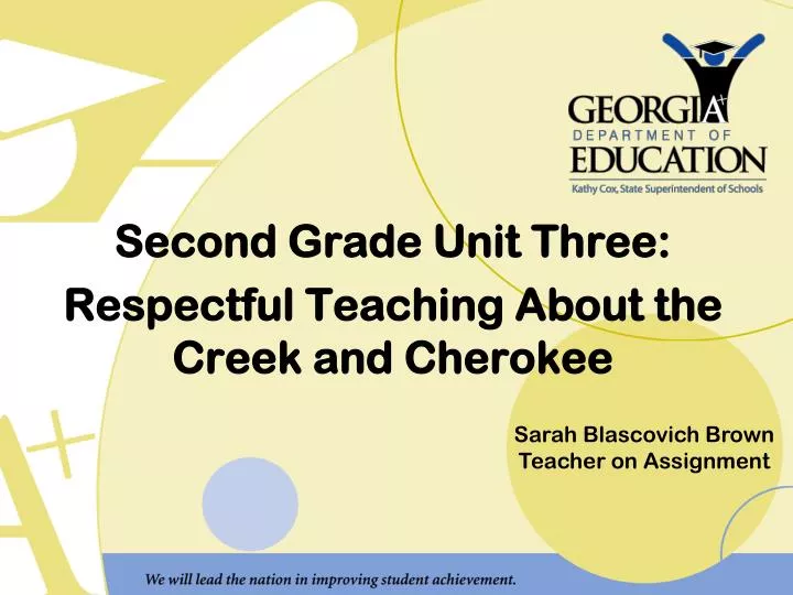 second grade unit three respectful teaching about the creek and cherokee