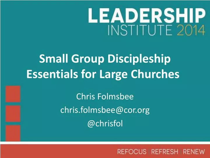 small group discipleship essentials for large churches