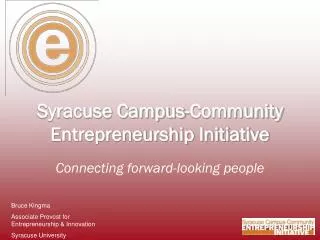 Syracuse Campus-Community Entrepreneurship Initiative