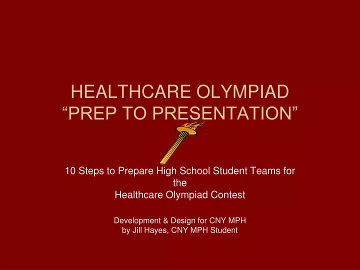 healthcare olympiad prep to presentation
