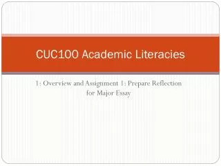 CUC100 Academic Literacies