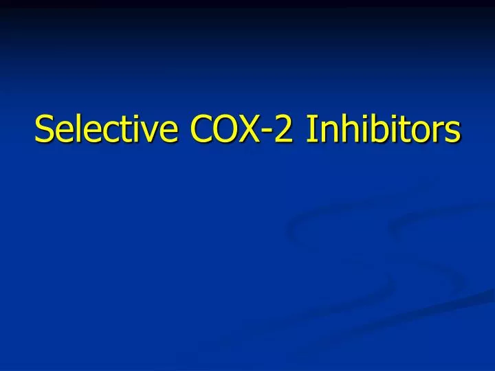 selective cox 2 inhibitors