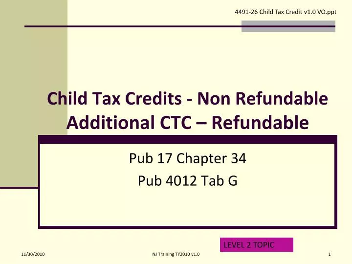child tax credits non refundable additional ctc refundable