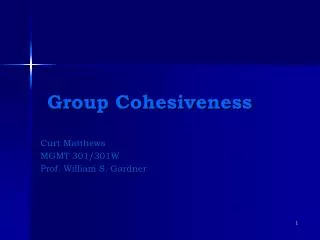 Group Cohesiveness