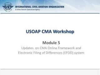 USOAP CMA Workshop
