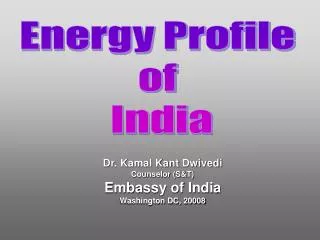 Energy Profile of India