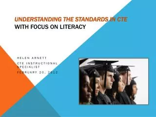 understanding the standards in cte with focus on literacy