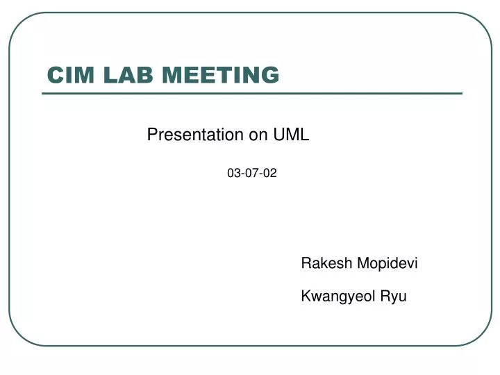 cim lab meeting