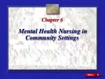 Chapter 6 Mental Health Nursing in Community Settings - slide 1