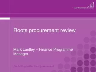 Roots procurement review