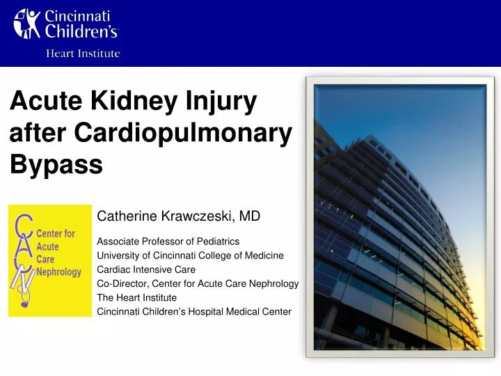 acute kidney injury after cardiopulmonary bypass
