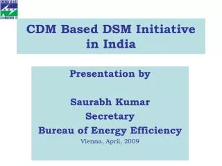 CDM Based DSM Initiative in India