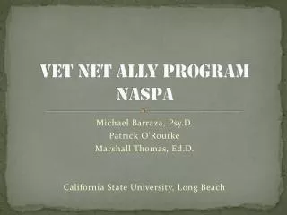 VET NET Ally Program NASPA