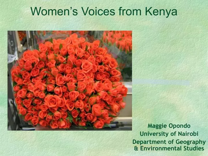 women s voices from kenya