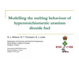Modelling the melting behaviour of hyperstoichiometric uranium dioxide fuel