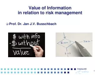 Value of Information in relation to risk management