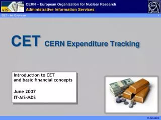 CET CERN Expenditure Tracking