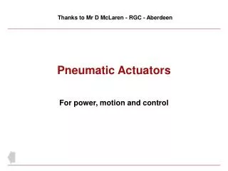 Pneumatic Actuators