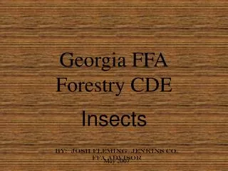 Georgia FFA Forestry CDE