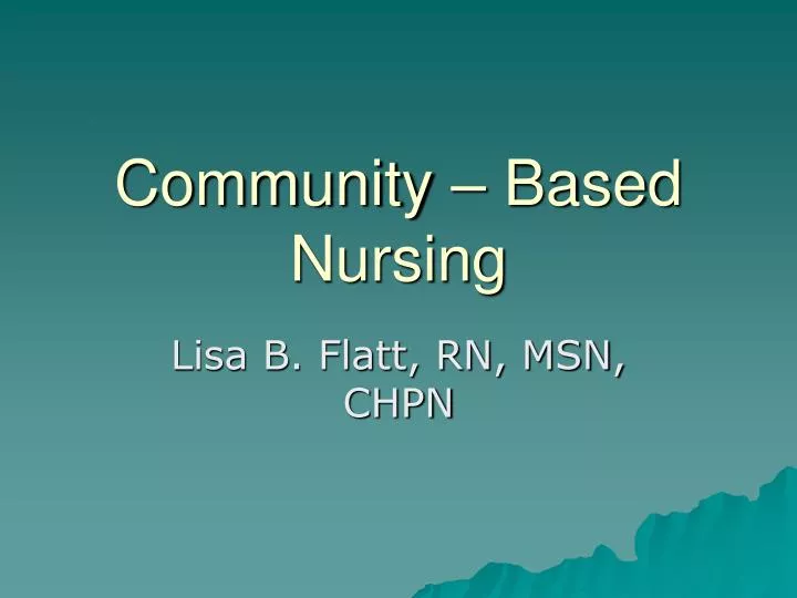 community based nursing