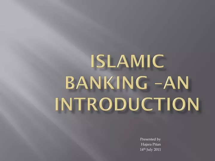 islamic banking an introduction