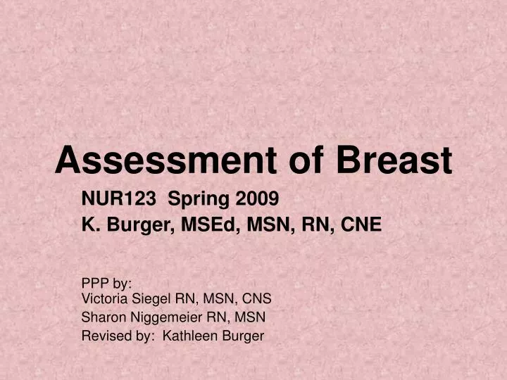 assessment of breast