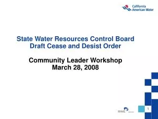 State Water Resources Control Board (SWRCB) Order 95-10