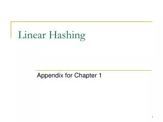 Linear Hashing