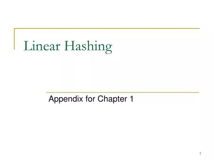 linear hashing