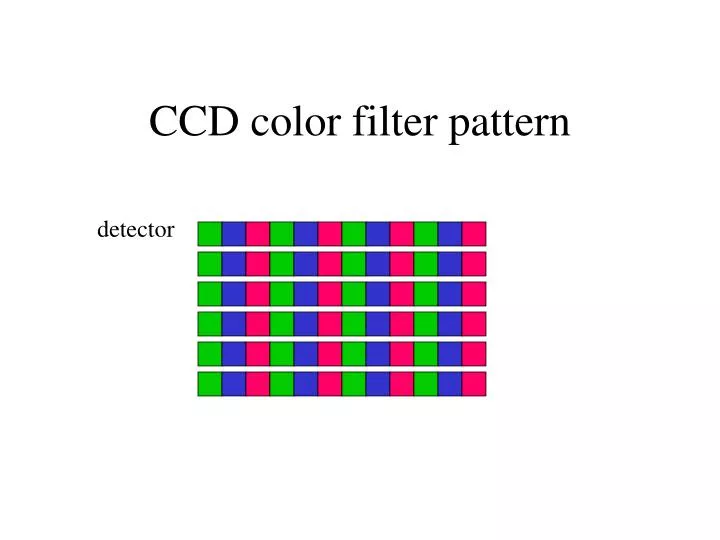 ccd color filter pattern