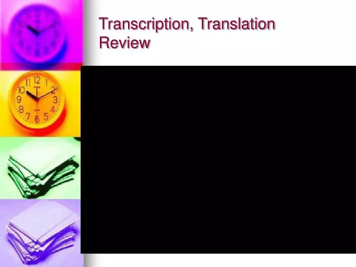 transcription translation review