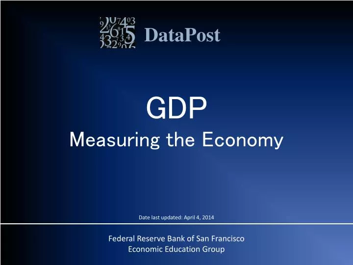gdp measuring the economy
