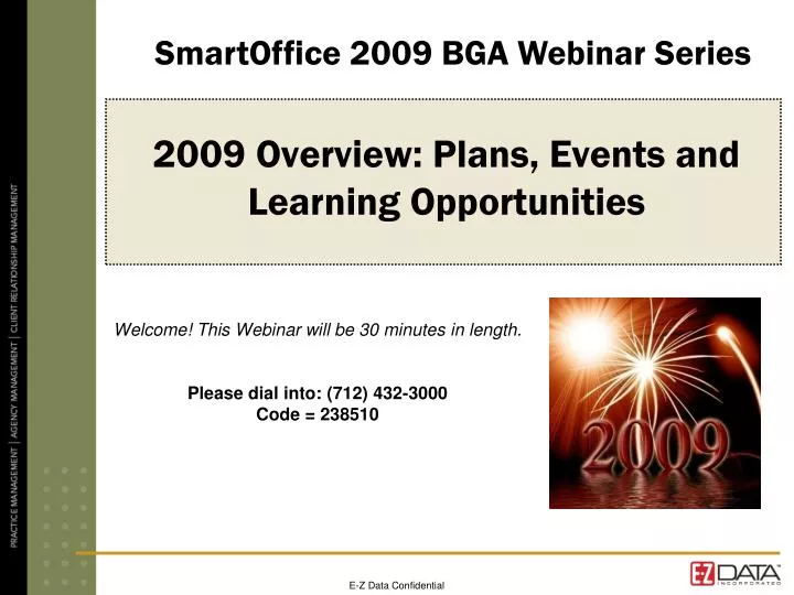 2009 overview plans events and learning opportunities